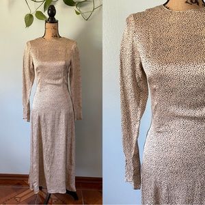 Zara Leopard Print Long Sleeve Dress